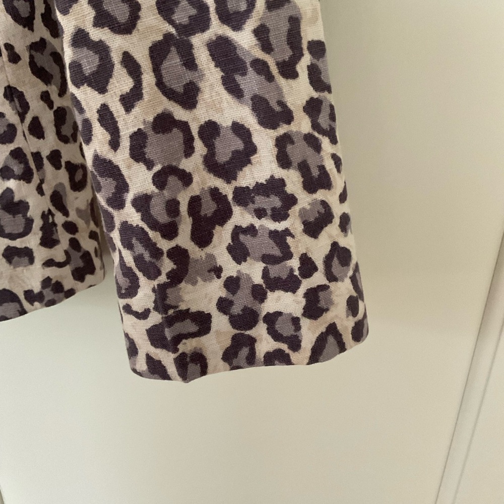 Rachel Zoe open front Blazer Leopard Print Sz M - Picture 8 of 9